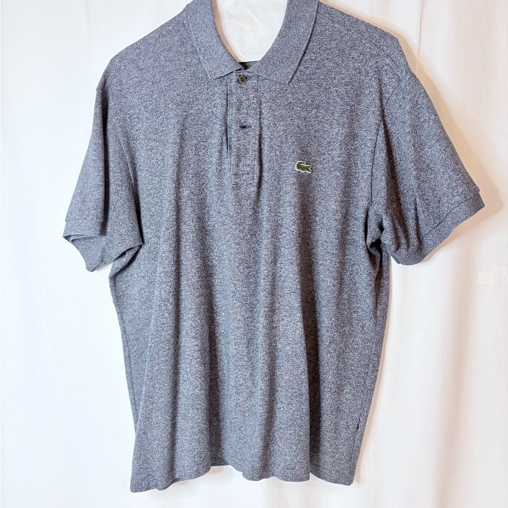 Lacoste Men’s Heathered Blue/Gray Polo Shirt sz Lg